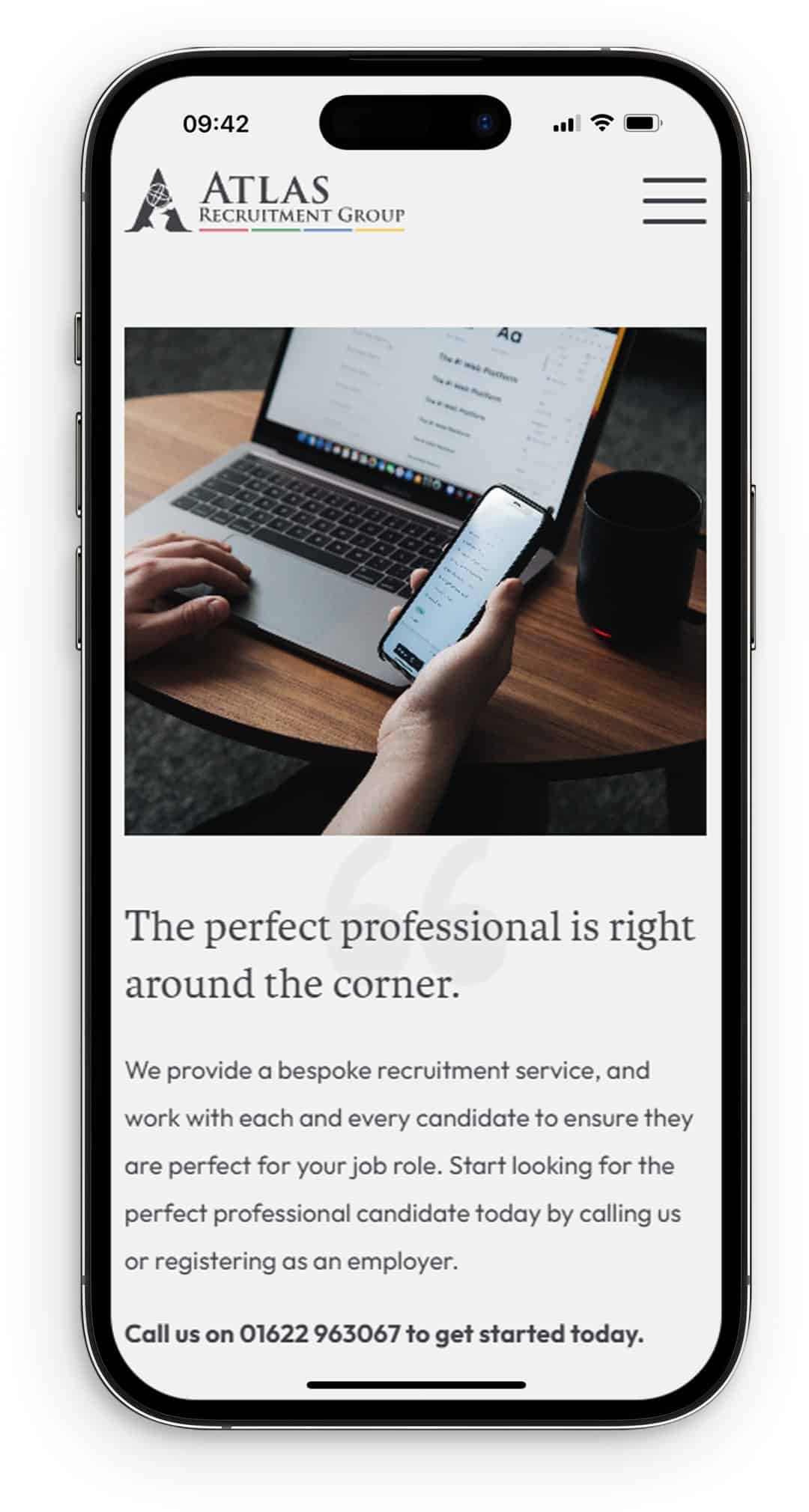 Atlas Recruitment Group Mobile Mockup